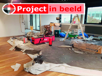 PrimaCover Standard renovatie kantoren - Resultaat na latex spuiten