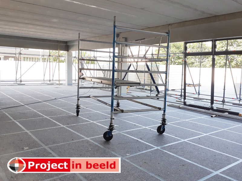 PrimaCover Defend zichtbetonvloer steiger afbouw mechanische beschadiging beschermen vloer